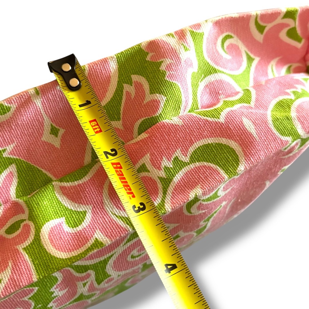 Buckhead Betties Large‎ Cosmetic Bag Pink Green Scroll Print Zipper Pouch - Picture 9 of 9